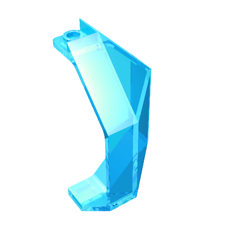 Lego Panel 3 x 3 x 6 Corner Convex / Trans-Light Blue