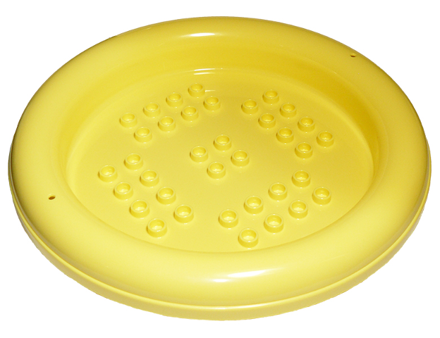 Lego Duplo Storage / Boat 14 x 14 x 4 1/2 Top / Bright Light Yellow