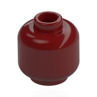Lego Minifig Head [Plain] [Vented Stud - 2 Holes] / Dark Red