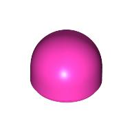 Lego Dome 1 x 1 x 2/3 / Dark Pink