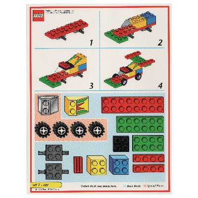 Lego Creator Board Game Model Card (Red): Car