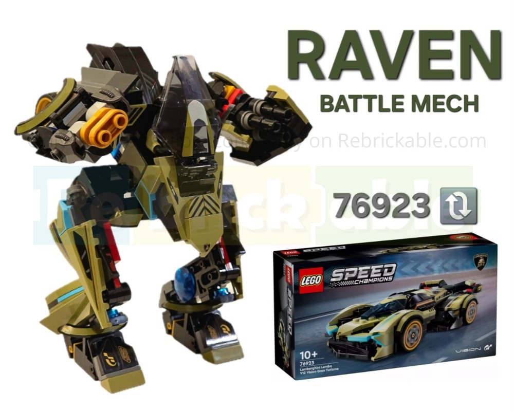 Lego RAVEN - Support Battlemech (76923 Lambo alt.)