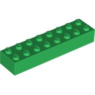 Lego Brick 2 x 8 / Green