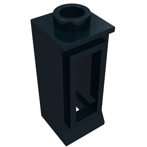Lego Window 1 x 1 x 2, Short Lip [no Glass] / Black