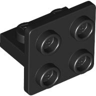Lego Bracket 1 x 2 - 2 x 2 Centered / Black