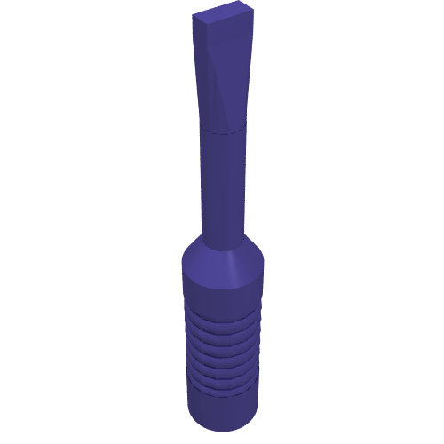 Lego Tool Screwdriver with Narrow Head [6-Rib Handle] / Dark Purple