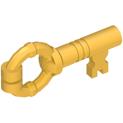 Lego Equipment Key / Pearl Gold