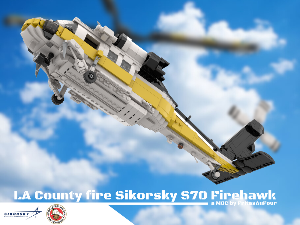 Lego L.A. County fire Sikorsky S-70 Firehawk