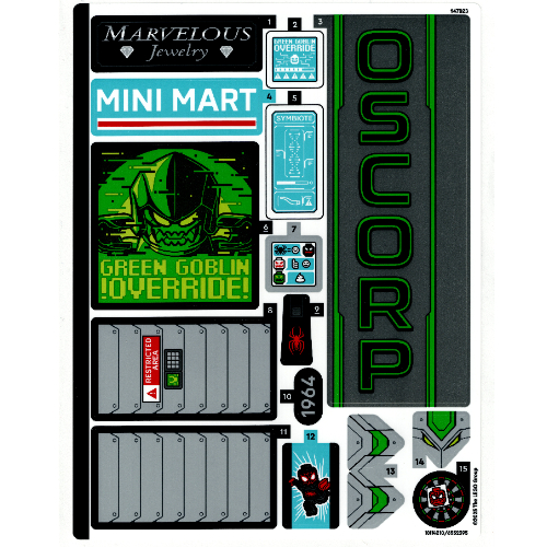 Lego Sticker Sheet for Set 76324-1