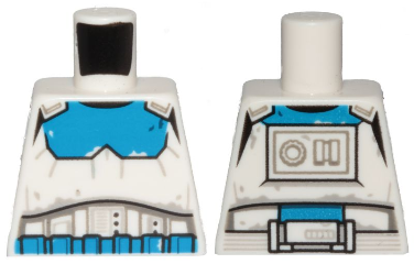 Lego Torso SW Armor Imperial Transport Pilot Pattern / White