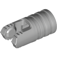 Lego Hinge Cylinder 1 x 2 Locking with 2 Click Fingers and Axle Hole, 7 Teeth / Light Bluish Gray