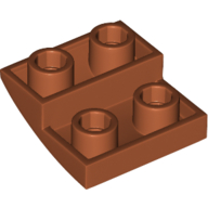 Lego Brick Curved Inverted 2 x 2 x 2/3 / Dark Orange