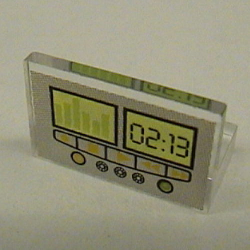 Lego Panel 1 x 2 x 1 with CD Player Controls with 02:13 Print