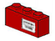 Lego Brick 1 x 3 with 'Basel - Hamburg' Pattern on Right (Sticker) - Set 7745 / Red