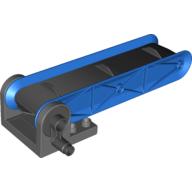 Lego Duplo Conveyor Belt on 4 x 4 Base with Blue Sides and Black Belt / Blue