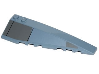 Lego Wedge 10 x 3 Right with Gray Panels and Black Lines Pattern (Sticker) - Set 75041