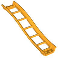 Lego Vehicle Track, Roller Coaster Ramp Small, 3 Bricks Elevation / Bright Light Orange