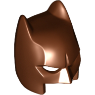 Lego Mask, Batman Cowl Open Chin [Plain] / Reddish Brown