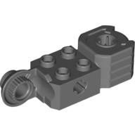 Lego Technic Brick Special 2 x 2 with Axle Hole, Rotation Joint Ball Half [Vertical Side], Vertical Axle Hole End / Dark Bluish Gray