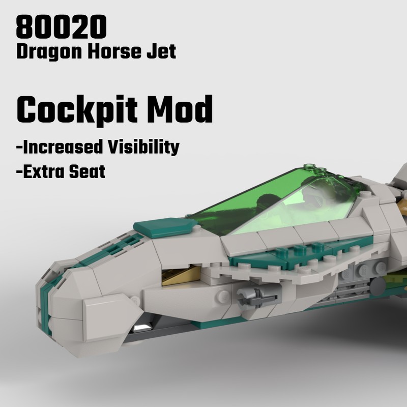 Lego 80020 Two-Seat Dragon Horse Jet Mod