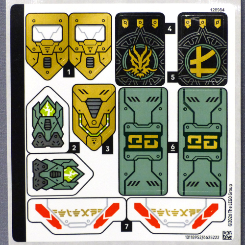Lego Sticker Sheet for Set 71860-1 / [No Color/Any Color]