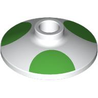 Lego Dish 2 x 2 Inverted [Radar] with Bright Green Circles, Yoshi Egg Print