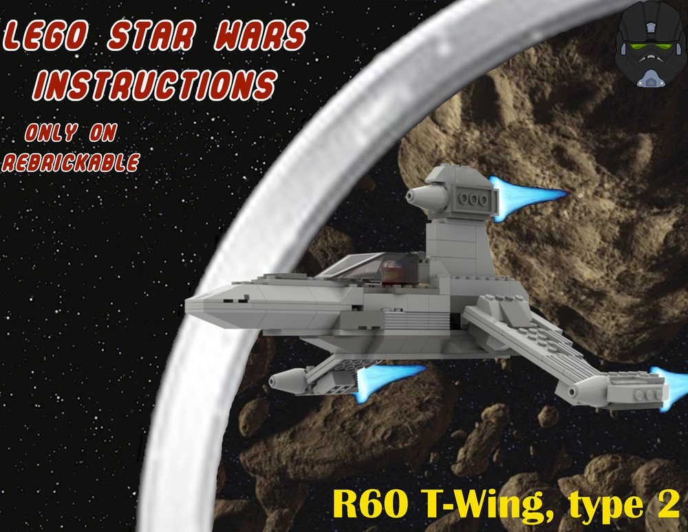 Lego Classic-Style R60 T-Wing Interceptor (with flat engines)