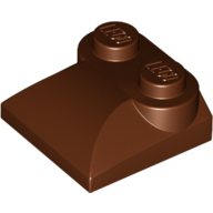 Lego Brick Curved 2 x 2 x 2/3 Two Studs and Curved Slope End / Reddish Brown
