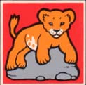 Lego Duplo Tile 2 x 2 x 1 with Mosaic, Lion 17 Print - 1019-1
