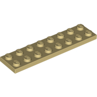 Lego Plate 2 x 8 / Tan
