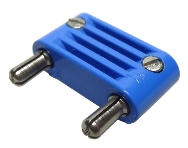 Lego Electric Connector, 2 Way Male Rounded Wide Long, Cross-Cut Pins