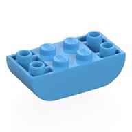 Lego Brick Curved Inverted 2 x 4 Double / Medium Blue