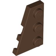 Lego Wedge Plate 3 x 2 Left / Brown