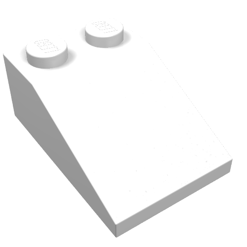 Lego Brick Sloped 33° 3 x 2 with Grooves in Bottom Tubes