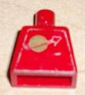 Lego Torso with Classic Space Logo Pattern (Sticker) / Red