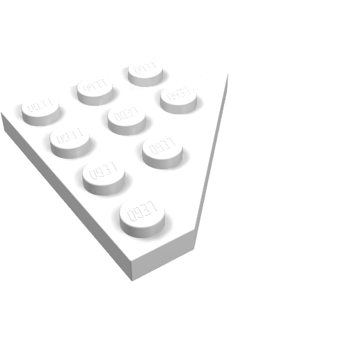 Lego Wedge Plate 4 x 4 Wing Left / White
