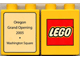 Lego Duplo, Brick 1 x 2 x 2 with LEGO Store Washington Square, Oregon 2005 Pattern