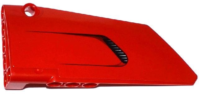 Lego Technic, Panel Fairing #17 Large Smooth, Side A with Air Intake Pattern (Sticker) - Set 8070 / Red