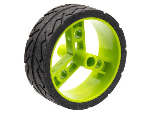 Lego Wheel 41mm Znap Thin Tread with Black Tire 41mm Directional Tread (32247 / bb0180)