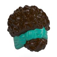 Lego Hair Coiled, Tied Up with Ribbon, Dark Turquoise Pattern