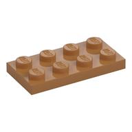 Lego Plate 2 x 4 / Medium Nougat