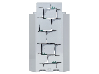 Lego Panel 3 x 3 x 6 Corner Wall without Bottom Indentations with Bricks with Dark Green Moss Pointing Up Pattern 1 (Sticker) - Set 4738
