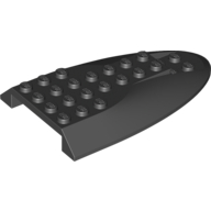 Lego Aircraft Fuselage Curved Aft Section 6 x 10 Top / Black
