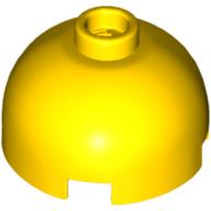 Lego Brick Round 2 x 2 Dome Top, Blocked Open Stud, Bottom Axle Holder / Yellow