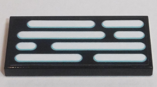 Lego Tile 2 x 4 with Vent Slots Pattern (Sticker) - Set 75190