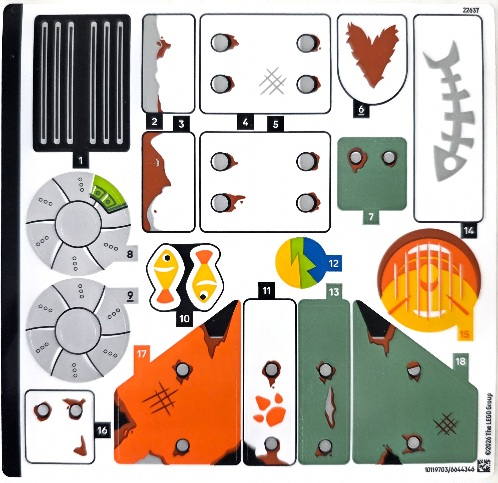 Lego Sticker Sheet for Set 77081-1
