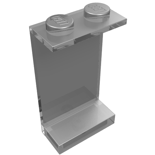 Lego Panel 1 x 2 x 3 - Solid Studs / Trans-Brown