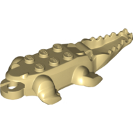 Lego Animal Body Part, Alligator / Crocodile Body New Style / Tan