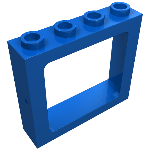 Lego Window 1 x 4 x 3 Train with All Studs Hollow / Blue