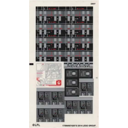 Lego Sticker Sheet for Set 75055-1 / [No Color/Any Color]